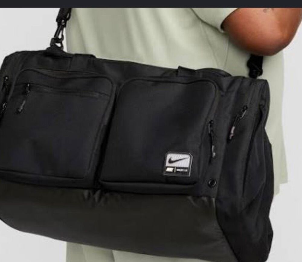 Nike Men's Utility Power 2.0 Gym Sports Training Duffel Bag Black Medium 51L NWT